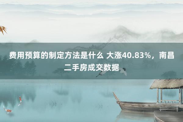 费用预算的制定方法是什么 大涨40.83%，南昌二手房成交数据