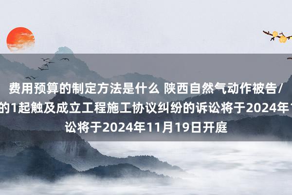 费用预算的制定方法是什么 陕西自然气动作被告/被上诉东谈主的1起触及成立工程施工协议纠纷的诉讼将于2024年11月19日开庭