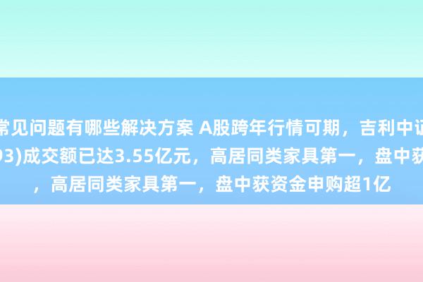 常见问题有哪些解决方案 A股跨年行情可期，吉利中证A50ETF(159593)成交额已达3.55亿元，高居同类家具第一，盘中获资金申购超1亿