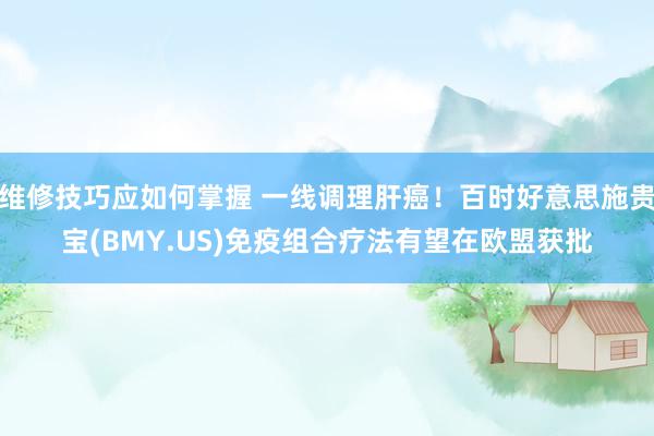 维修技巧应如何掌握 一线调理肝癌！百时好意思施贵宝(BMY.US)免疫组合疗法有望在欧盟获批