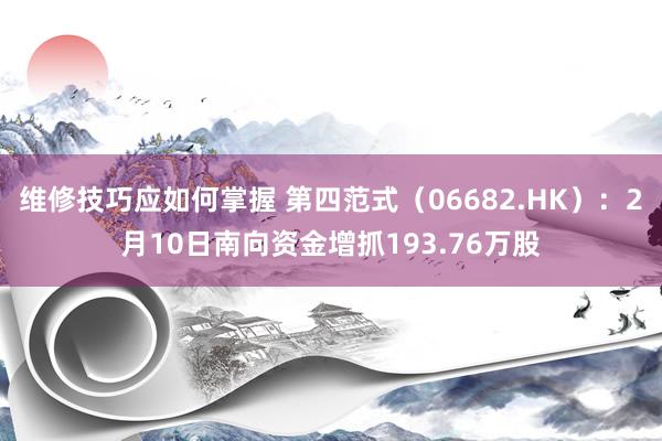 维修技巧应如何掌握 第四范式（06682.HK）：2月10日南向资金增抓193.76万股