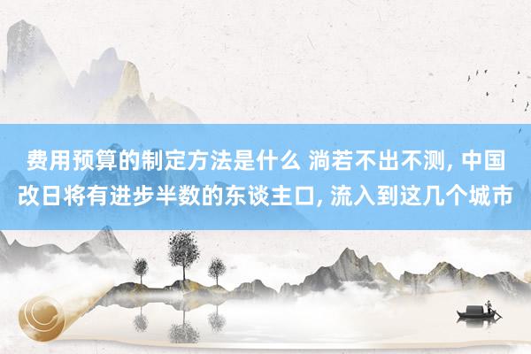 费用预算的制定方法是什么 淌若不出不测, 中国改日将有进步半数的东谈主口, 流入到这几个城市