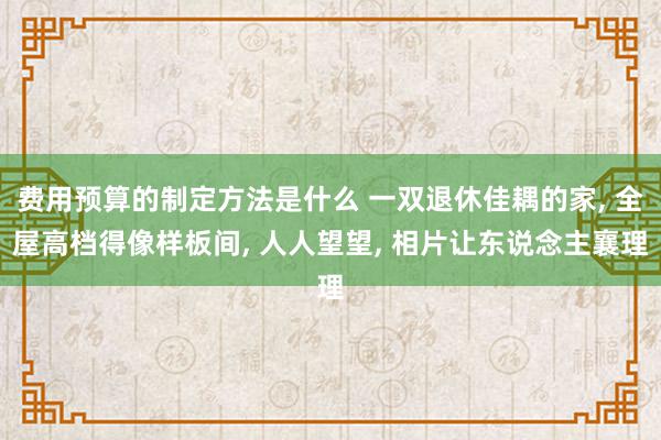 费用预算的制定方法是什么 一双退休佳耦的家, 全屋高档得像样板间, 人人望望, 相片让东说念主襄理