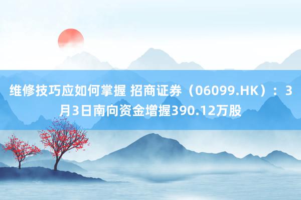 维修技巧应如何掌握 招商证券（06099.HK）：3月3日南向资金增握390.12万股