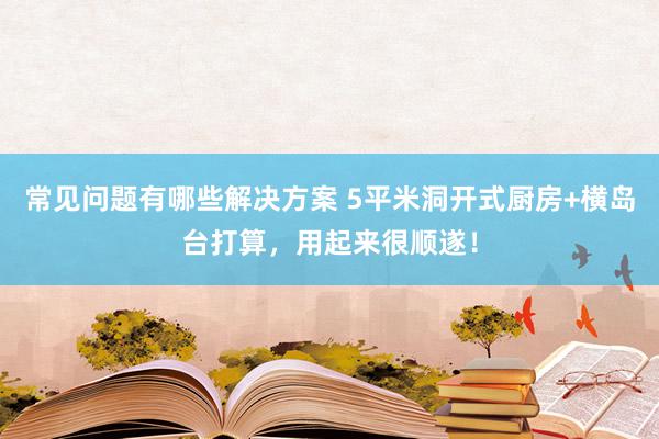 常见问题有哪些解决方案 5平米洞开式厨房+横岛台打算，用起来很顺遂！