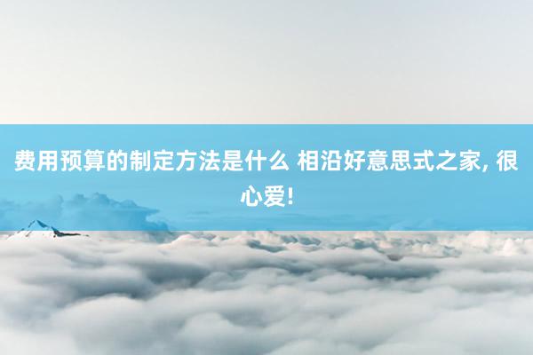 费用预算的制定方法是什么 相沿好意思式之家, 很心爱!